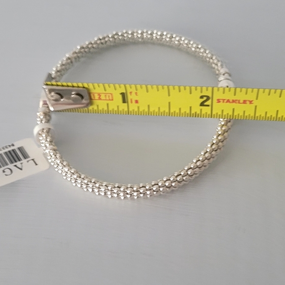 LAGOS Sterling Silver Circle Station 6mm Caviar Rope Bracelet 7.5" - Picture 8 of 10